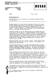 NUSAS Press Release No. 4, 1967