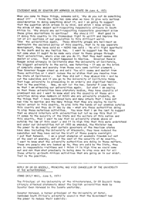 Statement made by Senator O P F Horwood in Senate on June 4, 1971 
