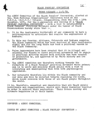 Black Peoples Convention: press release 13 J