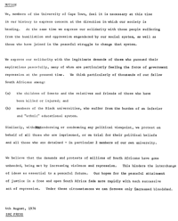 Motion: We, members of the University of Cape Town
