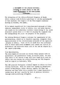 A statement of the African National Congress of South Africa to the 5th Summit Conference of the non-aligned countries

