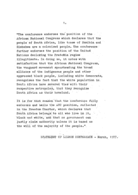 ANC statement at Lisbon Conference 