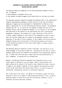 Statement of the National Executive Committee of the African National Congress
