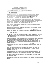 
Statement of intent by the African National Congress: a proposed constitution for a liberated South Africa
