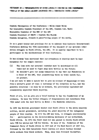 
Statement by a representative of South Africa's workers to the Conference: People of the World Against Apartheid for a Democratic South Africa
