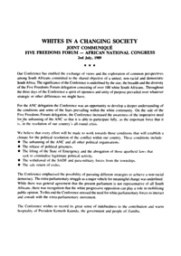 Whites in a changing society