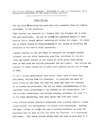 
ANC Statement of aims and principles for a negotiated resolution of the South African question
