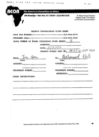 The American Committee on Africa
