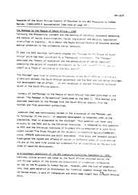 
Response of the South African Council of Churches to the WCC programme to combat racism

