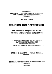 Religion and oppression: the misuse of religion for social, political, and economic subjugation
