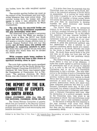
The Report of the U.N. Committee of Experts on South Africa
