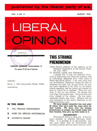 Liberal Opinion Vol.4 No.3 Aug 1965