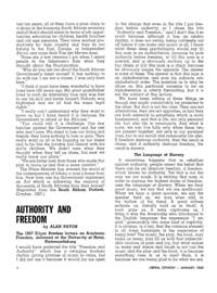 Authority and Freedom 