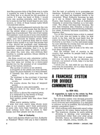 A Franchise System for Divided Communities