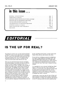 Editorial: Is the U.P For Real?