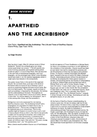 Apartheid and The Archbishop