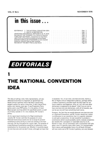 Editorial: The National Convention Idea