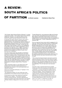 A Review: South Africas Politics of Partitio
