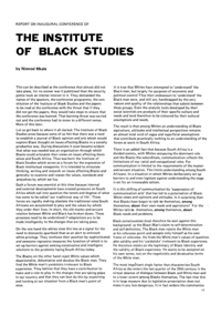 The Institute of Black Studies