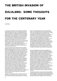 
The British Invasion of Zululand: Some Thoughts for the Centenary Year
