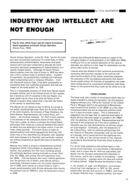 Industry and Intellect are not Enough