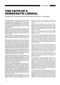 The Faith of a Democratic Liberal