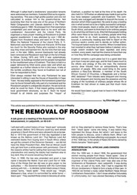 The Removal of Roosboom