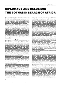 
Diplomacy and Delusion: The Bothas in Search of Africa
