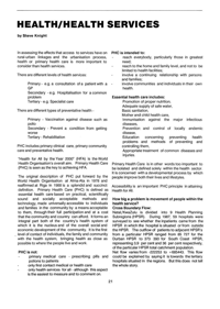 Health/Health Servives