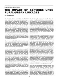 
Welfare Services: The Impact of Services Upon Rural-Urban Linkages
