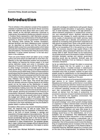 
Economic Policy, Growth and Equity: Introduction
