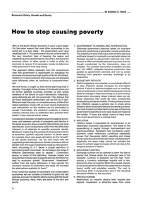 
Economic Policy, Growth and Equity: How to Stop Causing Poverty
