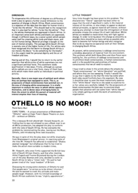 Othello is No Moor!