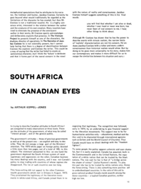 South Africa in Canadian Eyes
