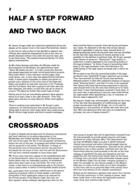 Editorial: Half a Step Forward and Two Back