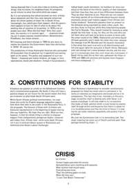 Editorial: Constitutions for Stability 