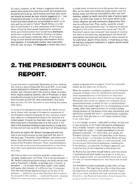 Editorial: The Presidents Council Report