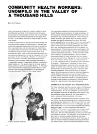 
Community Health Workers: Unompilo in the Valley of a Thousand Hills

