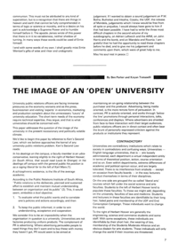 The Image of an Open University  