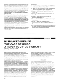 
Misplaced Ideals? The Case of Unibo: A Reply to J F De V Graaff
