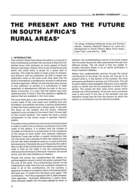 The Present and the Future in South Africas 