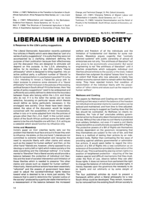 Liberalism in a Divided Society