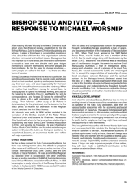 
Bishop Zulu and Iviyo - A Response to Michael Worsnip
