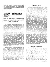 African Nationalism Debate
