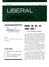 Liberal Opinion Vol. 4 No. 4 Mar 1966