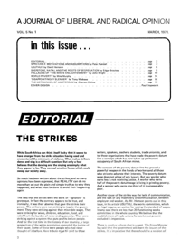 Editorial: The Strikes