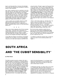 South Africa and The Cubist Sensibility 