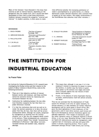 The Institution for Industrial Education