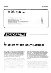 Editorial: Whither White South Africa?