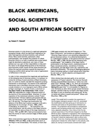 
Black Americans, Social Scientists and South African Society

